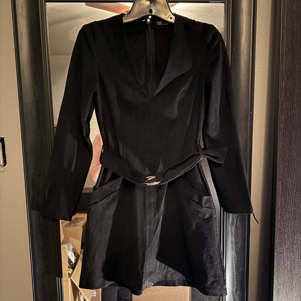 Zara Black Suede Mini Dress